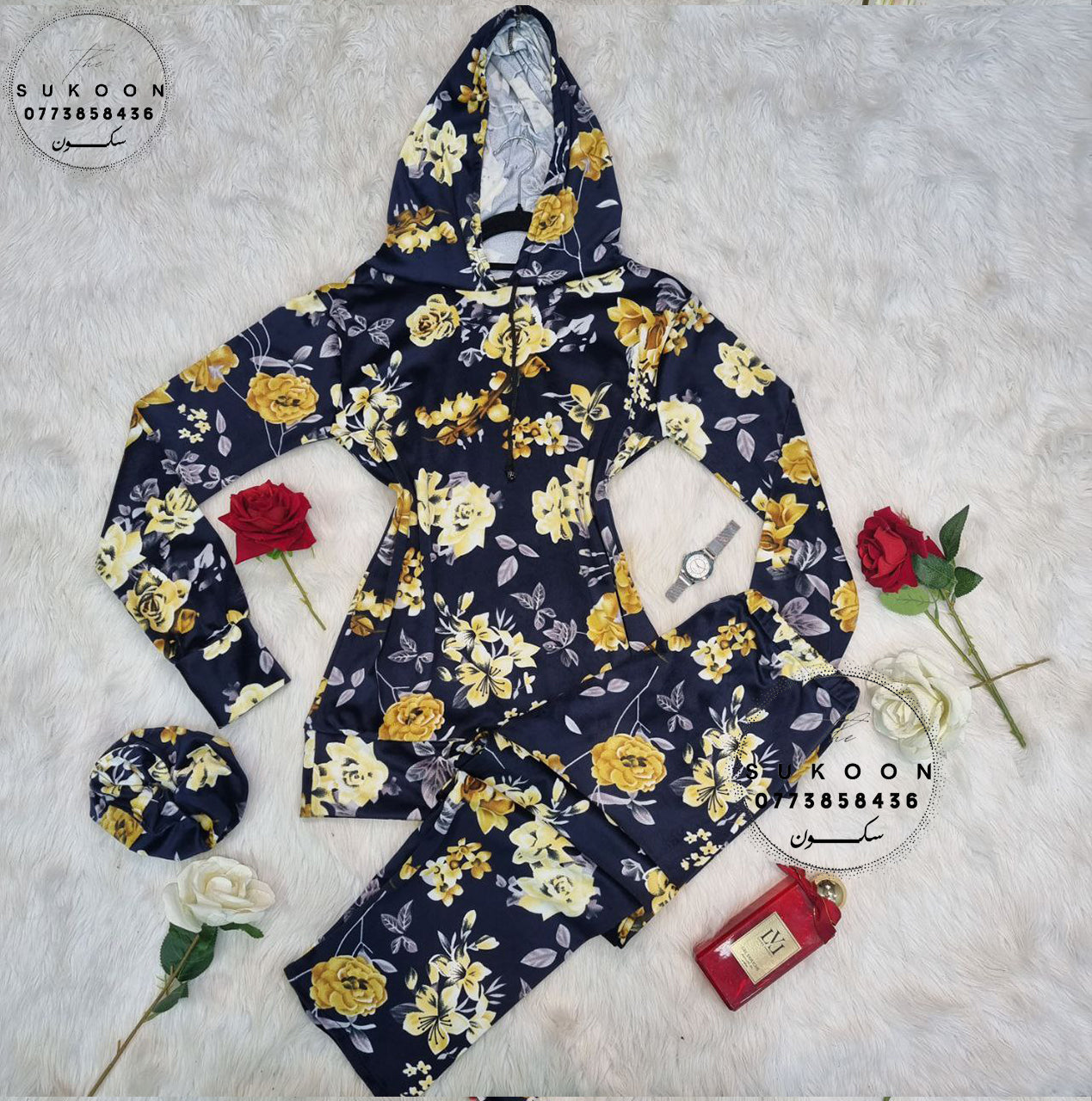 Ensemble Pyjamas 8Pcs Fleuri مجموعة بيجاما 8قطع موديل مورّد جذّاب