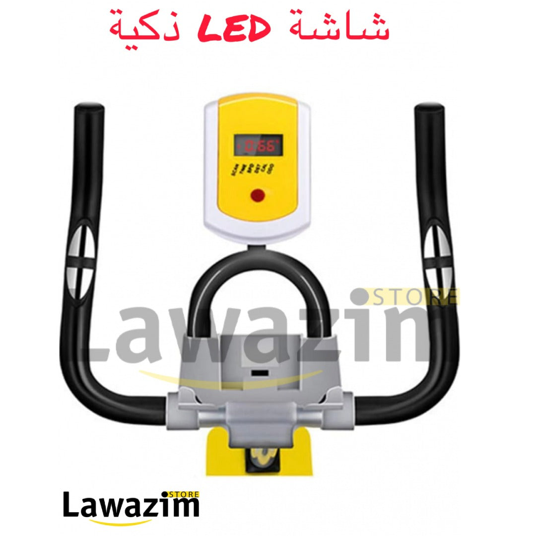 دراجة تمرين داخلية HOMCOM مع شاشة LCD ومقاومة قابلة للتعديل/ Vélo d'Exercice d'Intérieur HOMCOM  avec Écran LCD et Résistance Réglable