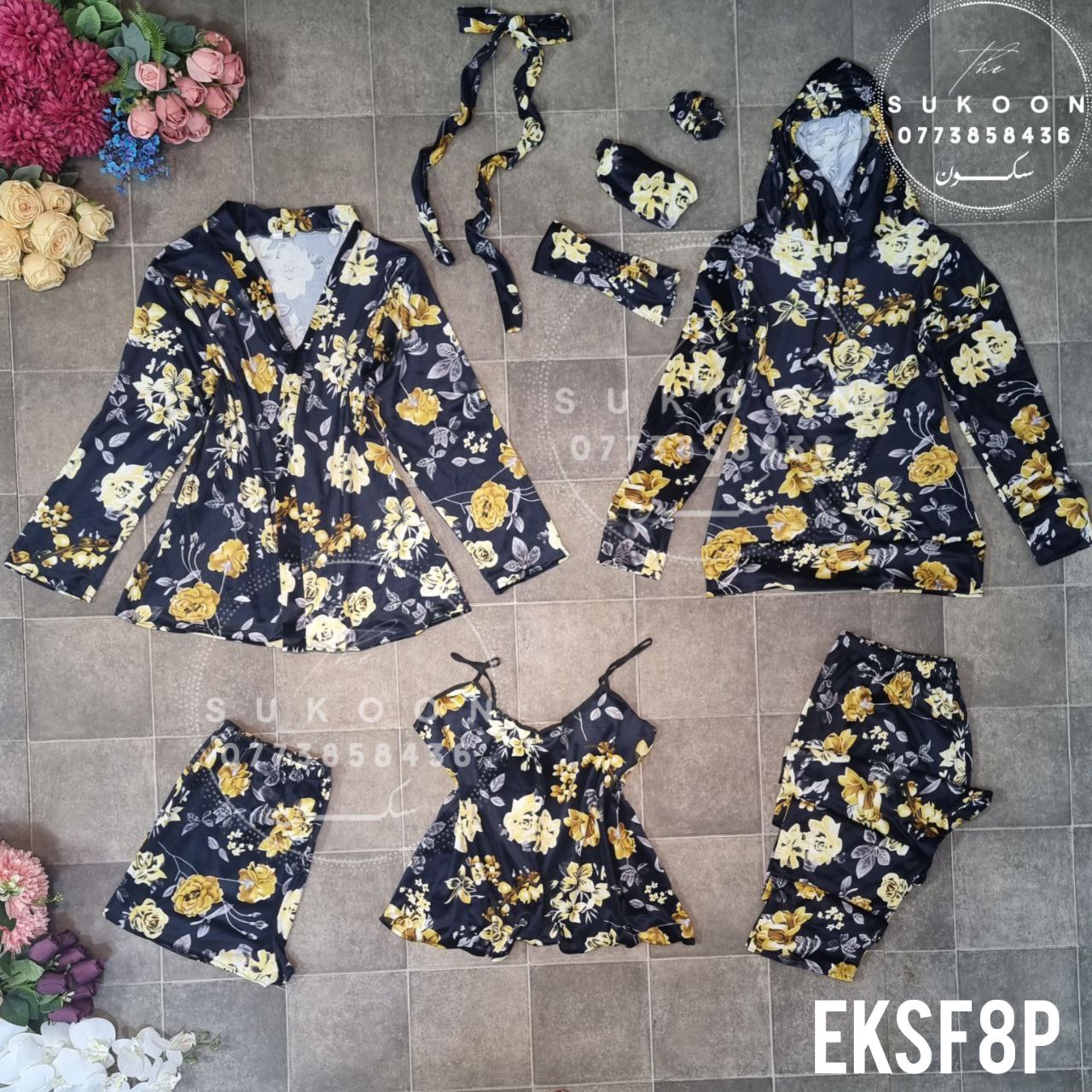 Ensemble Pyjamas 8Pcs Fleuri مجموعة بيجاما 8قطع موديل مورّد جذّاب