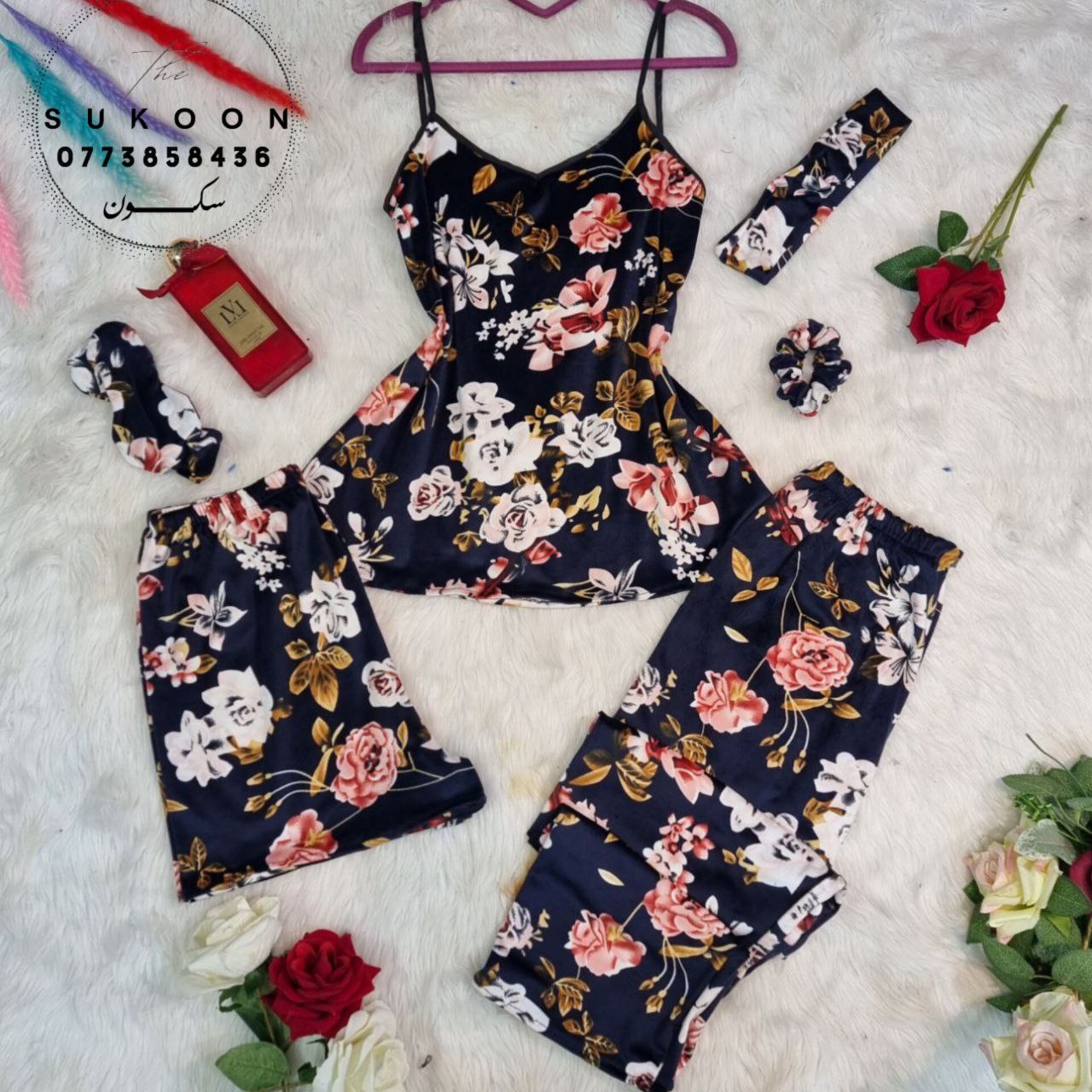 Ensemble Pyjamas 8Pcs Fleuri مجموعة بيجاما 8قطع موديل مورّد جذّاب