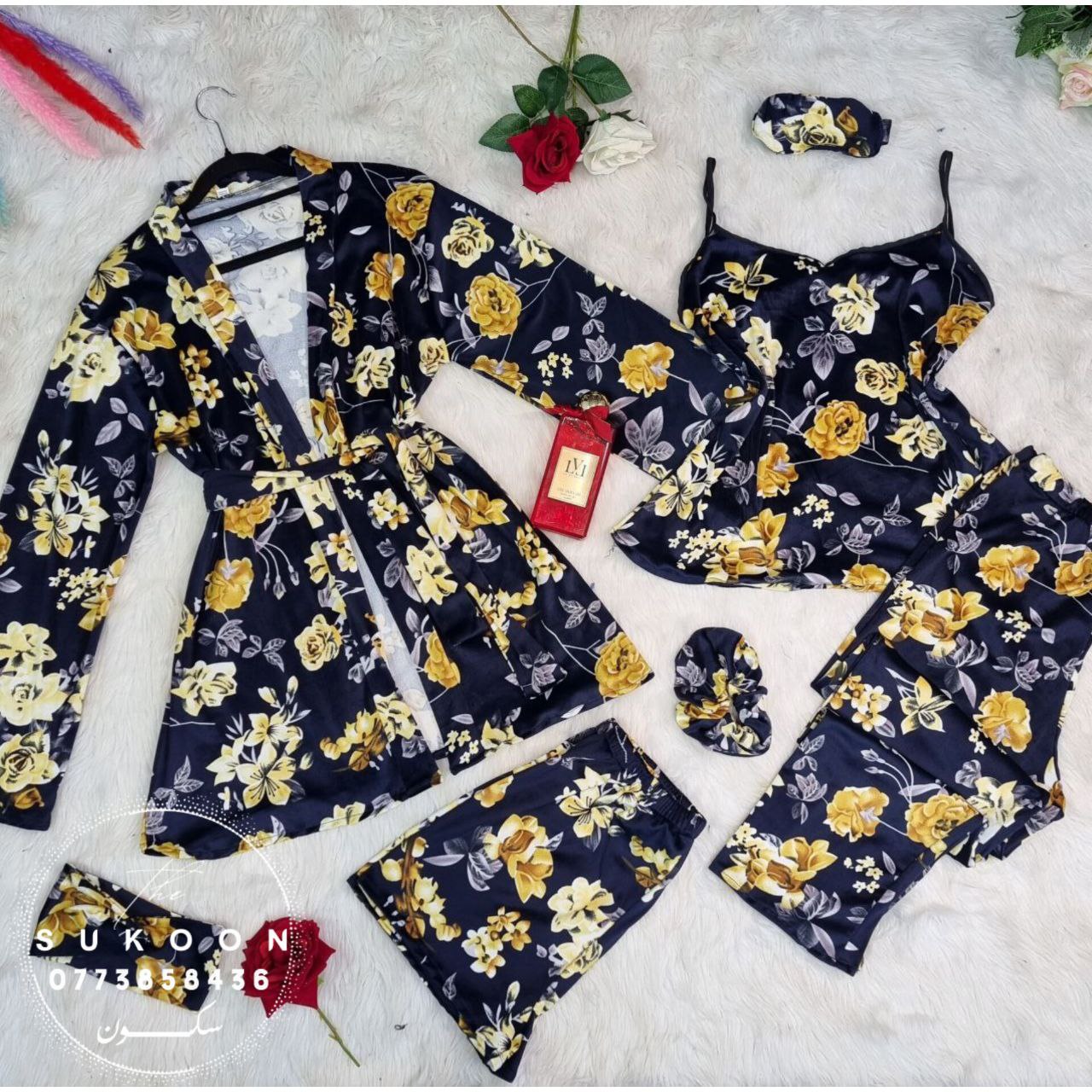 Ensemble Pyjamas 8Pcs Fleuri مجموعة بيجاما 8قطع موديل مورّد جذّاب