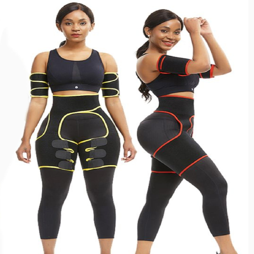 Arm waist and thigh trainer بدلة من 4 قطع لتخسيس الذراع، الخصر و الأرداف