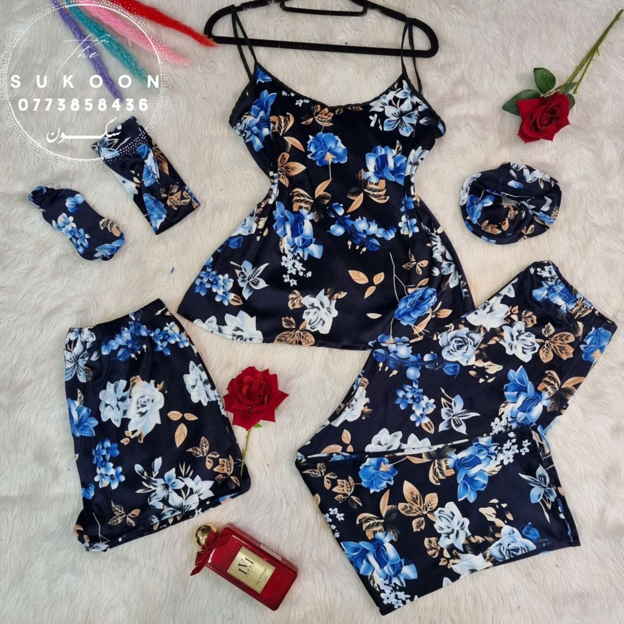 Ensemble Pyjamas 7Pcs Fleuri مجموعة بيجاما 7قطع موديل مورّد جذّاب